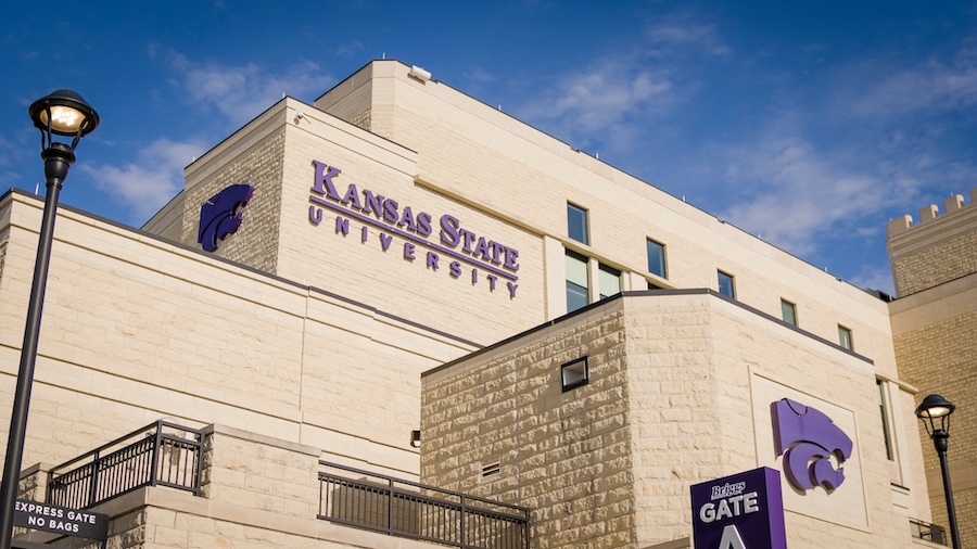 Manhattan, KS - May 21, 2022: Kansas State University (KSU) Wildcats' NCAA college football stadium exterior